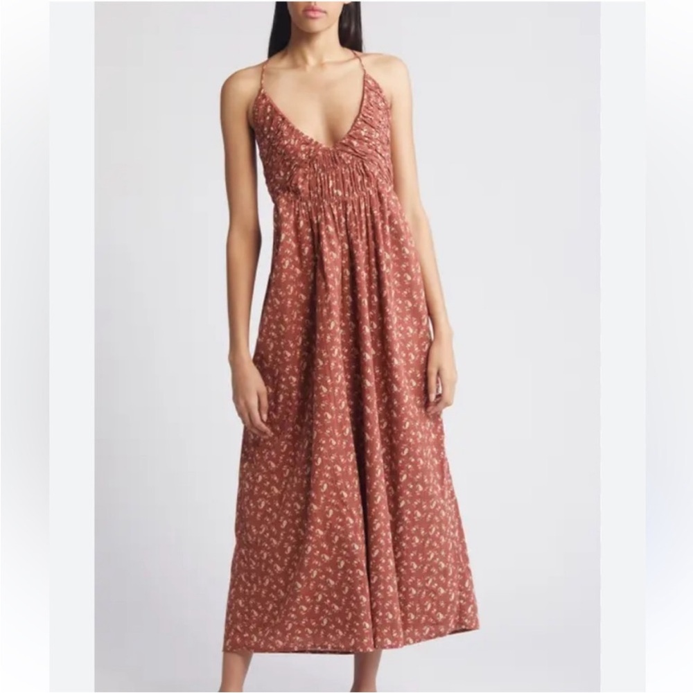 Treasure & Bond Rust Backless Dress